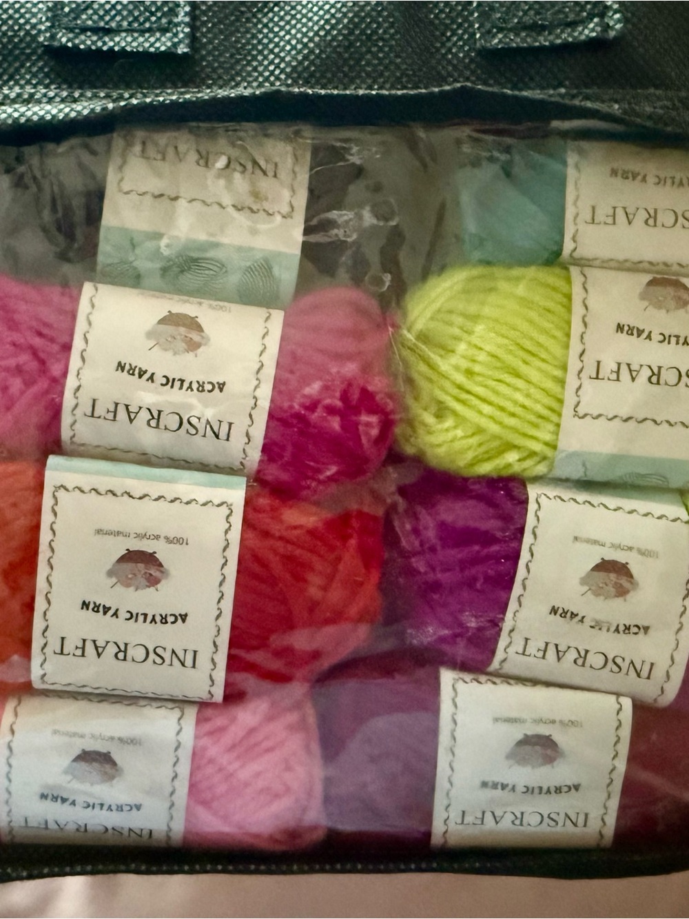Inscraft Mini Acrylic Yarn Kit - Bright Assortment of about 46 minis 🧶